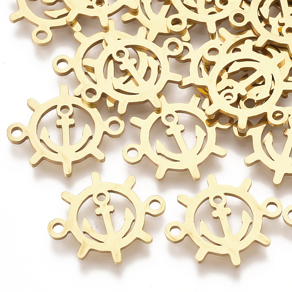 PandaHall 201 Stainless Steel Links connectors, Laser Cut Links, Helm with Anchor, Golden, 17.5x15x1mm, Hole: 1.6mm 201 Stainless Steel...
PandaHall 201 Stainless Steel Links connectors, Laser Cut Links, Helm with Anchor, Golden, 17.5x15x1mm, Hole: 1.6mm 201 Stainless Steel...