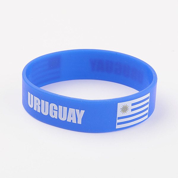 PandaHall Silicone Wristbands Bracelets, Cord Bracelets, Uruguay, Blue, 8 inch(20.2cm), 19x2mm Silicone Blue
PandaHall Silicone Wristbands Bracelets, Cord Bracelets, Uruguay, Blue, 8 inch(20.2cm), 19x2mm Silicone Blue