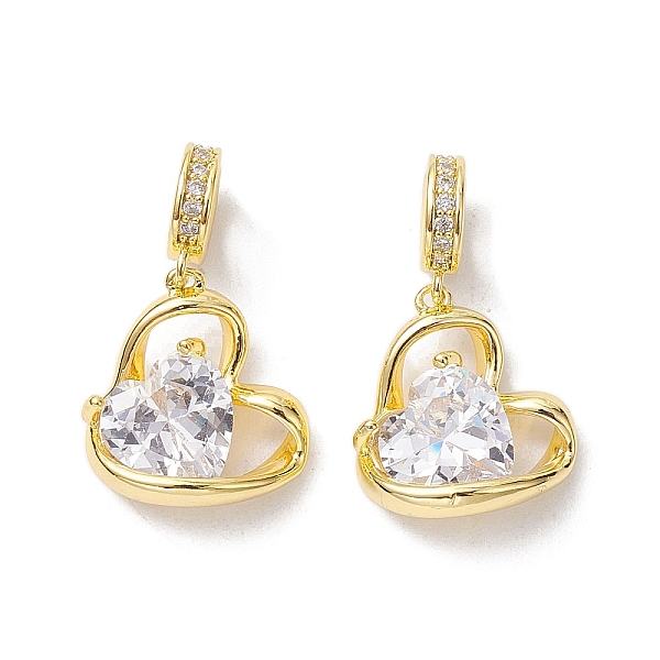 PandaHall Valentine's Day Brass Micro Pave Clear Cubic Zirconia Pendants, Heart Charms, Real 18K Gold Plated, 25mm, Hole: 4.5mm Brass+Cubic...
PandaHall Valentine's Day Brass Micro Pave Clear Cubic Zirconia Pendants, Heart Charms, Real 18K Gold Plated, 25mm, Hole: 4.5mm Brass+Cubic...