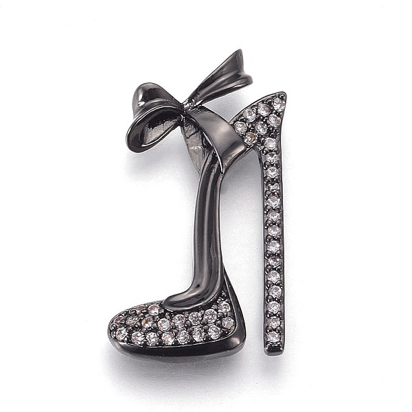 PandaHall Brass Micro Pave Cubic Zirconia Stilettos Pendants, Long-Lasting Plated, High-heeled Shoes, Clear, Gunmetal, 24x13x3mm, Hole...
PandaHall Brass Micro Pave Cubic Zirconia Stilettos Pendants, Long-Lasting Plated, High-heeled Shoes, Clear, Gunmetal, 24x13x3mm, Hole...