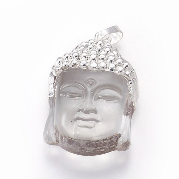 PandaHall Glass Pendants, with Brass Findings, Buddha Head, Silver Color Plated, Clear, 40x26.5x16.5mm, Hole: 5x8mm Brass+Glass Human Clear
PandaHall Glass Pendants, with Brass Findings, Buddha Head, Silver Color Plated, Clear, 40x26.5x16.5mm, Hole: 5x8mm Brass+Glass Human Clear