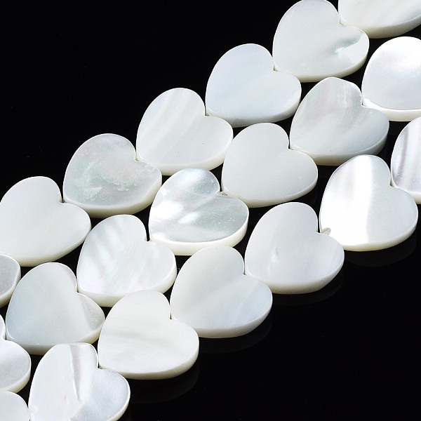 PandaHall Natural Trochid Shell/Trochus Shell Beads Strands, Bleach, Heart, White, 12x12x3mm, Hole: 0.8mm, about 39~41pcs/strand, 15.55...
PandaHall Natural Trochid Shell/Trochus Shell Beads Strands, Bleach, Heart, White, 12x12x3mm, Hole: 0.8mm, about 39~41pcs/strand, 15.55...