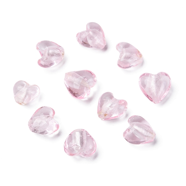 PandaHall Handmade Silver Foil Glass Beads, Heart, Pink, 12x8mm, Hole: 1~2mm Silver Foil Heart Pink
PandaHall Handmade Silver Foil Glass Beads, Heart, Pink, 12x8mm, Hole: 1~2mm Silver Foil Heart Pink