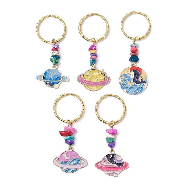 PandaHall Planet Alloy Enamel Pendant Keychain, with Synthetic Turquoise Beads and Iron Split Key Rings, Mixed Color, 6.6~7.3cm Alloy Planet..., Multicolor
PandaHall Planet Alloy Enamel Pendant Keychain, with Synthetic Turquoise Beads and Iron Split Key Rings, Mixed Color, 6.6~7.3cm Alloy Planet..., Multicolor