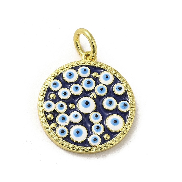 PandaHall Brass Enamel Pendants, with Jump Ring, Real 18K Gold Plated, Flat Round with Evil Eye Charm, Midnight Blue, 18.5x17x2.3mm, Hole...
PandaHall Brass Enamel Pendants, with Jump Ring, Real 18K Gold Plated, Flat Round with Evil Eye Charm, Midnight Blue, 18.5x17x2.3mm, Hole...