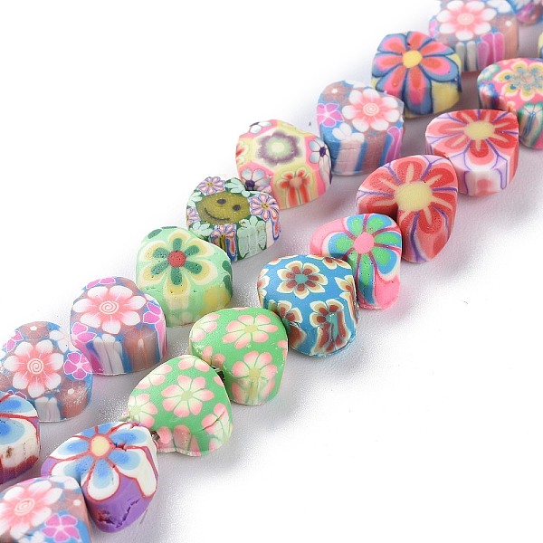 PandaHall Handmade Flower Printed Polymer Clay Beads Strands, Heart, Colorful, 9~10x9~9.5x3.5~5.4mm, Hole: 1.5mm, about 38pcs/Strand...
PandaHall Handmade Flower Printed Polymer Clay Beads Strands, Heart, Colorful, 9~10x9~9.5x3.5~5.4mm, Hole: 1.5mm, about 38pcs/Strand...