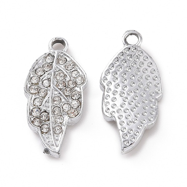 PandaHall Alloy Crystal Rhinestone Pendants, Leaf Charms, Platinum, 21x10x2.5mm, Hole: 1.5mm Acrylic+Rhinestone Leaf
PandaHall Alloy Crystal Rhinestone Pendants, Leaf Charms, Platinum, 21x10x2.5mm, Hole: 1.5mm Acrylic+Rhinestone Leaf