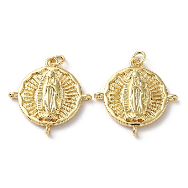 PandaHall Rack Plating Brass Pendants, with Jump Ring, Cadmium Free & Lead Free, Flat Round with Saint Charm, Real 18K Gold Plated...
PandaHall Rack Plating Brass Pendants, with Jump Ring, Cadmium Free & Lead Free, Flat Round with Saint Charm, Real 18K Gold Plated...