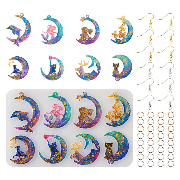 PandaHall 1Pc Animal with Moon Pendant Silicone Mold, with 80Pcs Iron Jump Rings, 60Pcs Brass Earring Hooks, for DIY Earring Makings, White...
PandaHall 1Pc Animal with Moon Pendant Silicone Mold, with 80Pcs Iron Jump Rings, 60Pcs Brass Earring Hooks, for DIY Earring Makings, White...
