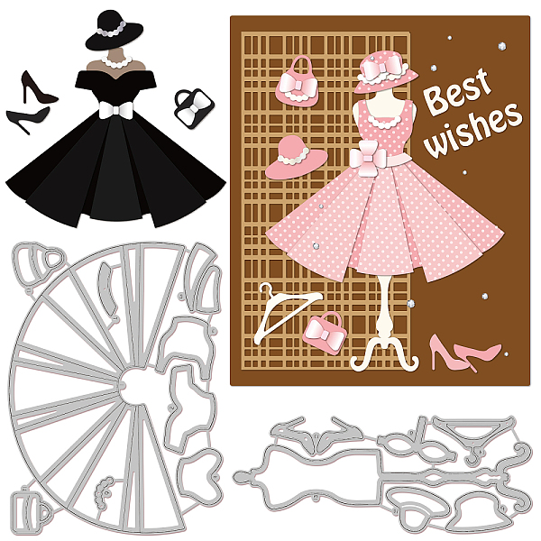 PandaHall BENECREAT 2 Styles Party Dress Shirt Bowtie Bow Cutting Dies, 3D Cute Skirt Dress Carbon Steel Embossing Template for Making Photo...
PandaHall BENECREAT 2 Styles Party Dress Shirt Bowtie Bow Cutting Dies, 3D Cute Skirt Dress Carbon Steel Embossing Template for Making Photo...