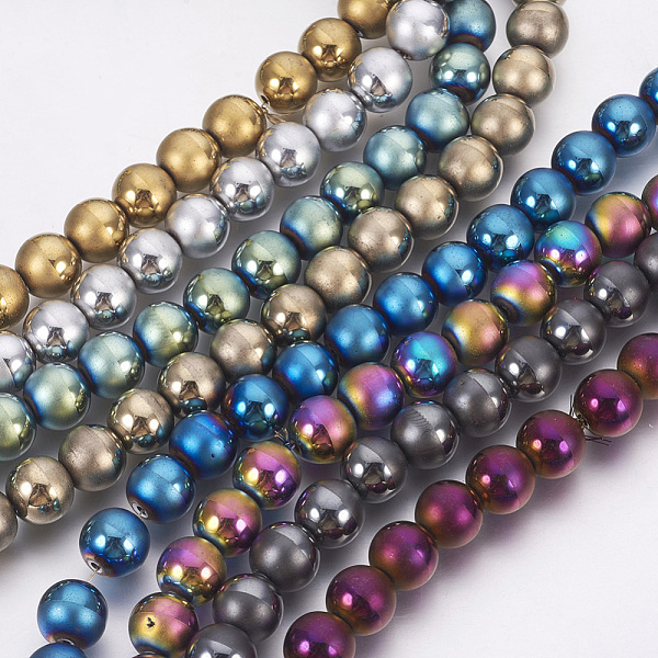 PandaHall Electroplate Non-Magnetic Synthetic Hematite Beads Strands, Polished and Frosted, Round, Mixed Color, 10mm, Hole: 1.2mm, about...
PandaHall Electroplate Non-Magnetic Synthetic Hematite Beads Strands, Polished and Frosted, Round, Mixed Color, 10mm, Hole: 1.2mm, about...