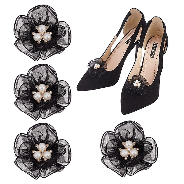 PandaHall 4Pcs Polyester Tulle Shoe Decorations, Detachable Shoe Buckle Clip, Flower, Black, 58~60x20.5mm Polyester Flower Black
PandaHall 4Pcs Polyester Tulle Shoe Decorations, Detachable Shoe Buckle Clip, Flower, Black, 58~60x20.5mm Polyester Flower Black
