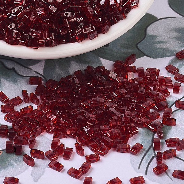 PandaHall MIYUKI Half TILA Beads, Japanese Seed Beads, 2 Hole, (HTL304) Garnet Gold Luster, 5x2.3x1.9mm, Hole: 0.8mm, about 250pcs/10g Glass..., Red
PandaHall MIYUKI Half TILA Beads, Japanese Seed Beads, 2 Hole, (HTL304) Garnet Gold Luster, 5x2.3x1.9mm, Hole: 0.8mm, about 250pcs/10g Glass..., Red