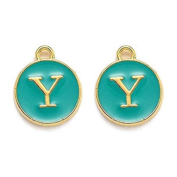 PandaHall Golden Plated Alloy Enamel Charms, Enamelled Sequins, Flat Round with Alphabet, Letter.Y, Green, 14x12x2mm, Hole: 1.5mm...
PandaHall Golden Plated Alloy Enamel Charms, Enamelled Sequins, Flat Round with Alphabet, Letter.Y, Green, 14x12x2mm, Hole: 1.5mm...