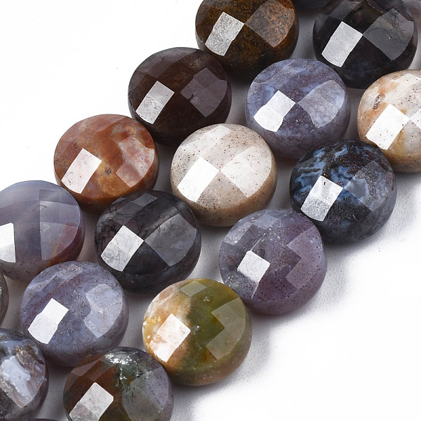 PandaHall Natural Indian Agate Beads Strands, Faceted, Flat Round, Colorful, 10x6.5mm, Hole: 1~1.2mm, about 38pcs/strand, 15.43 inch~15.59...
PandaHall Natural Indian Agate Beads Strands, Faceted, Flat Round, Colorful, 10x6.5mm, Hole: 1~1.2mm, about 38pcs/strand, 15.43 inch~15.59...