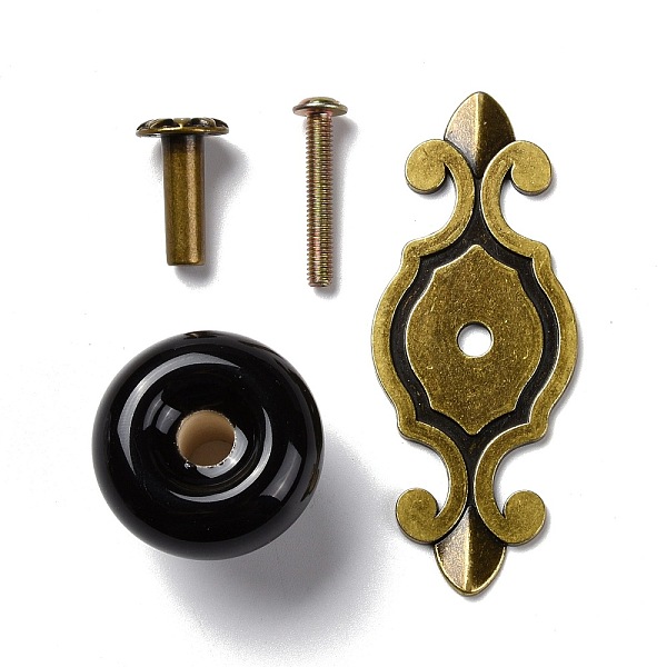 PandaHall Round-shaped Porcelain Cabinet Door Knobs, Kitchen Drawer Pulls Cabinet Handles, with Screw & Zinc Alloy Finding, Black...
PandaHall Round-shaped Porcelain Cabinet Door Knobs, Kitchen Drawer Pulls Cabinet Handles, with Screw & Zinc Alloy Finding, Black...