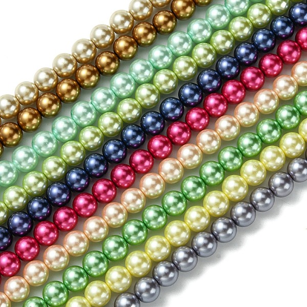 PandaHall Eco-Friendly Dyed Glass Pearl Round Bead Strands, Cotton Cord Threaded, Mixed Color, 8mm, Hole: 0.7~1.1mm, about 52pcs/strand, 15..., Multicolor
PandaHall Eco-Friendly Dyed Glass Pearl Round Bead Strands, Cotton Cord Threaded, Mixed Color, 8mm, Hole: 0.7~1.1mm, about 52pcs/strand, 15..., Multicolor