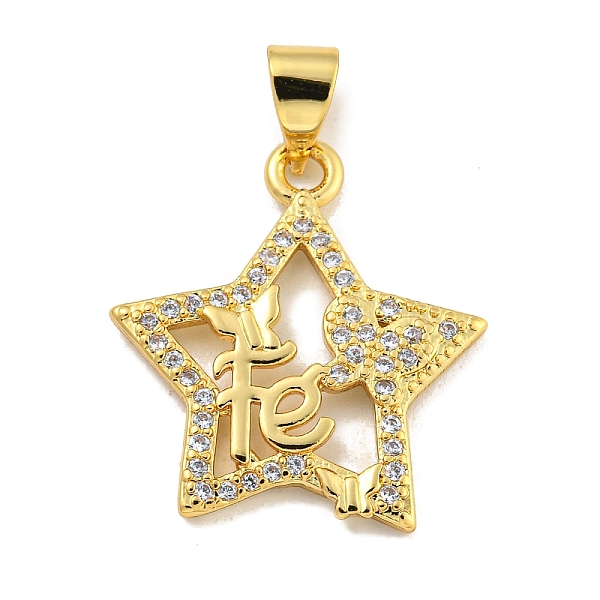 PandaHall Rack Plating Brass Micro Pave Clear Cubic Zirconia Pendants, Long-Lasting Plated, Cadmium Free & Lead Free, Star, 20x18x2mm, Hole...
PandaHall Rack Plating Brass Micro Pave Clear Cubic Zirconia Pendants, Long-Lasting Plated, Cadmium Free & Lead Free, Star, 20x18x2mm, Hole...