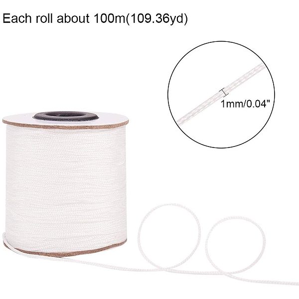 PandaHall 2 Rolls 1mm 218 Yards(about 200m) White Polyester Ribbon Braided Lift Shade Cord Venetian/Roller Blinds Replacement Cord...
PandaHall 2 Rolls 1mm 218 Yards(about 200m) White Polyester Ribbon Braided Lift Shade Cord Venetian/Roller Blinds Replacement Cord...