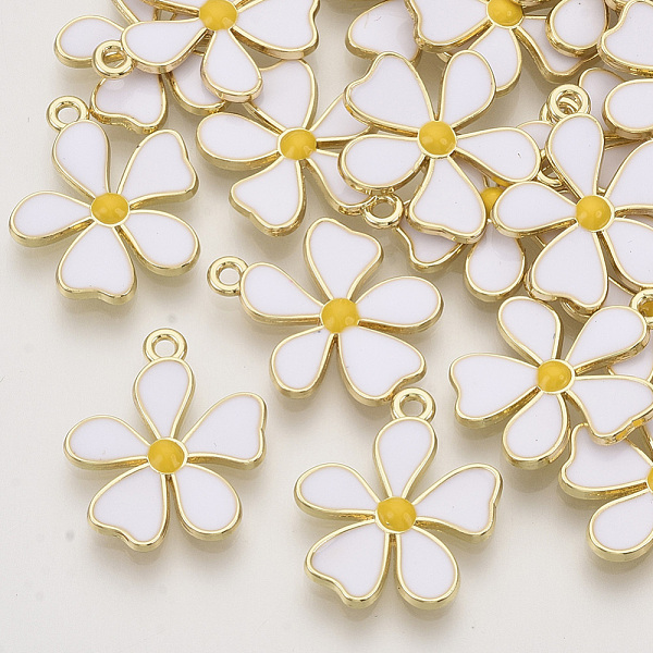 PandaHall Alloy Enamel Pendants, Light Gold, Flower, Creamy White, 20x17x2mm, Hole: 1.6mm Alloy+Enamel Flower
PandaHall Alloy Enamel Pendants, Light Gold, Flower, Creamy White, 20x17x2mm, Hole: 1.6mm Alloy+Enamel Flower