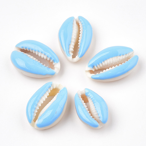 PandaHall Cowrie Shell Beads, with Enamel, No Hole/Undrilled, Light Sky Blue, 20~26x13~18x5~7mm Cowrie Shell Shell Shape Blue
PandaHall Cowrie Shell Beads, with Enamel, No Hole/Undrilled, Light Sky Blue, 20~26x13~18x5~7mm Cowrie Shell Shell Shape Blue