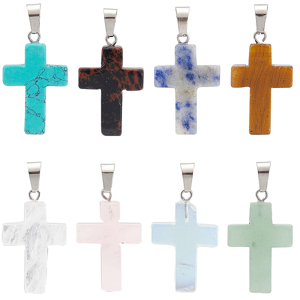PandaHall SUNNYCLUE 16Pcs 8 Styles Natural & Synthetic Gemstone Pendants, Religion Cross Charms, with Stainless Steel Color Tone Stainless...
PandaHall SUNNYCLUE 16Pcs 8 Styles Natural & Synthetic Gemstone Pendants, Religion Cross Charms, with Stainless Steel Color Tone Stainless...