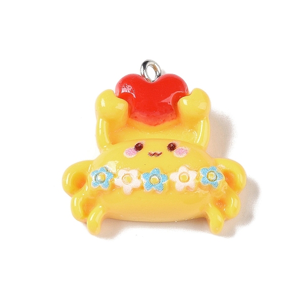 PandaHall Ocean Theme Opaque Resin Pendants, Sea Animals Charms with Platinum Plated Iron Loops, Crab, 25x25x8mm, Hole: 2mm Iron+Resin Crab..., Yellow
PandaHall Ocean Theme Opaque Resin Pendants, Sea Animals Charms with Platinum Plated Iron Loops, Crab, 25x25x8mm, Hole: 2mm Iron+Resin Crab..., Yellow