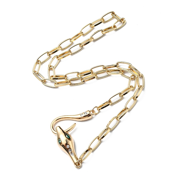 PandaHall Rhinestone Snake Pendant Necklaces with Paperclip Chains, Alloy Jewelry, Golden, 16.93 inch(43cm) Rhinestone
PandaHall Rhinestone Snake Pendant Necklaces with Paperclip Chains, Alloy Jewelry, Golden, 16.93 inch(43cm) Rhinestone