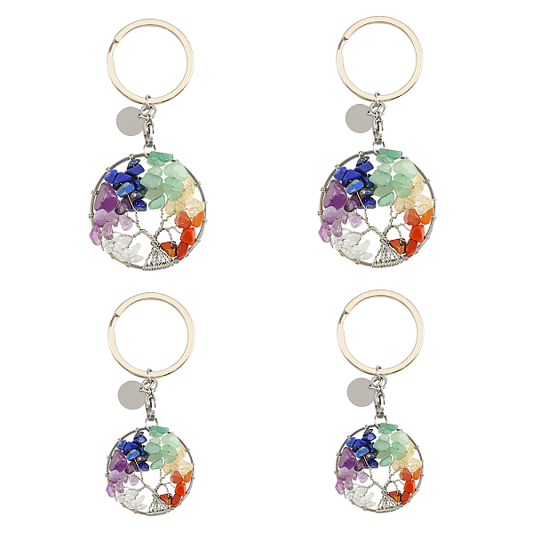 PandaHall SUPERFINDINGS 4Pcs 2 Styles Crystal Tree of Life Keychain Gemstone Key Chain Charm 7 Chakra Keyring with 304 Stainless Steel...
PandaHall SUPERFINDINGS 4Pcs 2 Styles Crystal Tree of Life Keychain Gemstone Key Chain Charm 7 Chakra Keyring with 304 Stainless Steel...