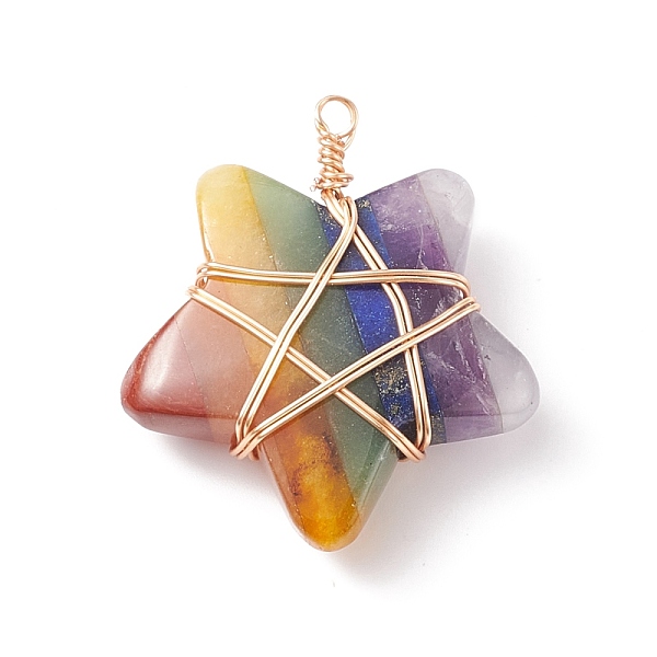 PandaHall Chakra Natural Mixed Stone Pendants, Assembled Natural Amethyst & Green Aventurine & Lapis Lazuli & Carnelian/Red Agate & Red...
PandaHall Chakra Natural Mixed Stone Pendants, Assembled Natural Amethyst & Green Aventurine & Lapis Lazuli & Carnelian/Red Agate & Red...