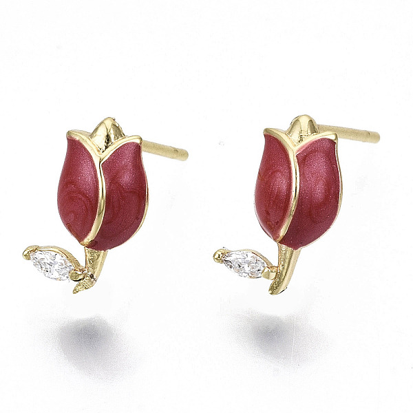PandaHall Brass Micro Pave Clear Cubic Zirconia Stud Earring, with Enamel and Stainless Steel Pins, Nickel Free, Flower, Real 18K Gold..., Pink
PandaHall Brass Micro Pave Clear Cubic Zirconia Stud Earring, with Enamel and Stainless Steel Pins, Nickel Free, Flower, Real 18K Gold..., Pink