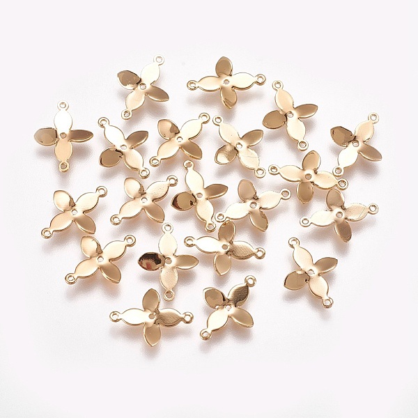 PandaHall Brass Links connectors, Real 18K Gold Plated, Flower, 15x11x1mm, Hole: 1mm Brass Flower
PandaHall Brass Links connectors, Real 18K Gold Plated, Flower, 15x11x1mm, Hole: 1mm Brass Flower