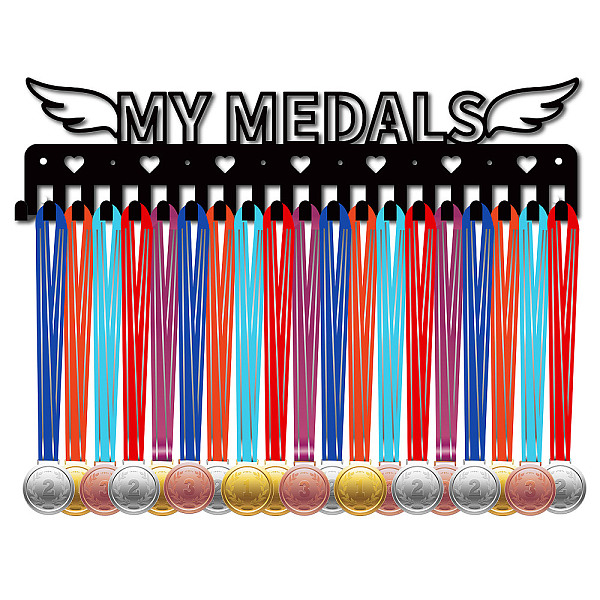 PandaHall Iron Medal Holder Frame, 20 Hooks Medals Display Hanger Rack, with Screws, Black, Medal, 100x400mm, Hole: 5mm Iron Medal Black
PandaHall Iron Medal Holder Frame, 20 Hooks Medals Display Hanger Rack, with Screws, Black, Medal, 100x400mm, Hole: 5mm Iron Medal Black