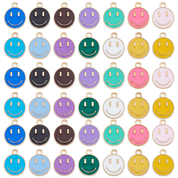 PandaHall SUPERFINDINGS 98Pcs 14 Colors Alloy Enamel Charms, Flat Round with Smiling Face, Mixed Color, 14.5x12x1.5mm, Hole: 1.5mm..., Multicolor
PandaHall SUPERFINDINGS 98Pcs 14 Colors Alloy Enamel Charms, Flat Round with Smiling Face, Mixed Color, 14.5x12x1.5mm, Hole: 1.5mm..., Multicolor
