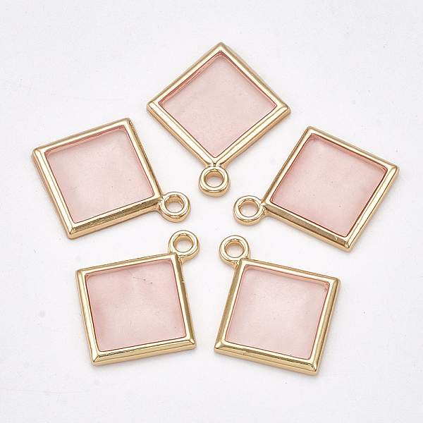 PandaHall Alloy Pendants, with Epoxy Resin, Rhombus, Light Gold, Pink, 23x19x2mm, Hole: 2mm Alloy Rhombus Pink
PandaHall Alloy Pendants, with Epoxy Resin, Rhombus, Light Gold, Pink, 23x19x2mm, Hole: 2mm Alloy Rhombus Pink