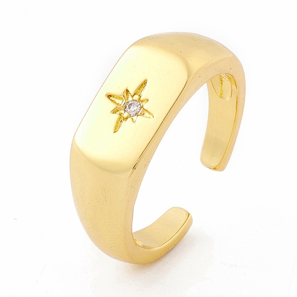 PandaHall Clear Cubic Zirconia Star Signet Open Cuff Ring, Brass Jewelry for Women, Cadmium Free & Lead Free, Real 18K Gold Plated, US Size...
PandaHall Clear Cubic Zirconia Star Signet Open Cuff Ring, Brass Jewelry for Women, Cadmium Free & Lead Free, Real 18K Gold Plated, US Size...