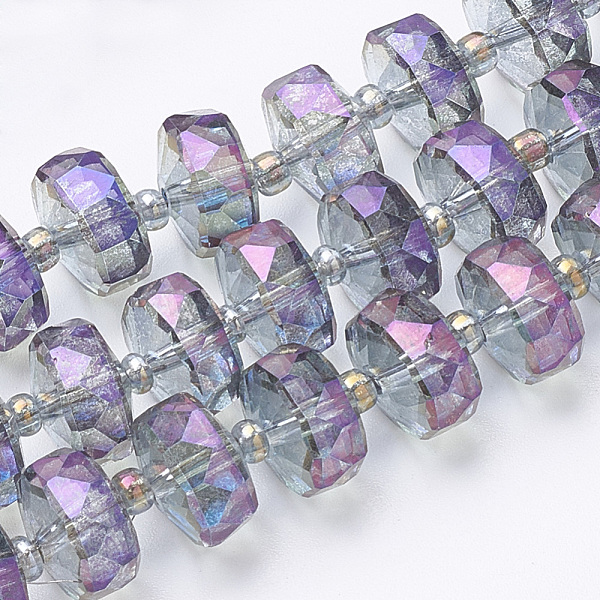 PandaHall Electroplat Glass Beads Strands, Rainbow Plated, Faceted, Rondelle, Plum, 8x5mm, Hole: 1.2mm, about 80pcs/strand, 22.83 inch Glass..., Purple
PandaHall Electroplat Glass Beads Strands, Rainbow Plated, Faceted, Rondelle, Plum, 8x5mm, Hole: 1.2mm, about 80pcs/strand, 22.83 inch Glass..., Purple