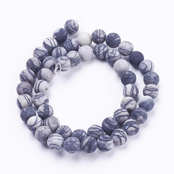 PandaHall Natural Black Silk Stone/Netstone Beads Strands, Frosted, Round, 10~10.5mm, Hole: 1mm, about 38pcs/strand, 15.3 inch(39cm)...
PandaHall Natural Black Silk Stone/Netstone Beads Strands, Frosted, Round, 10~10.5mm, Hole: 1mm, about 38pcs/strand, 15.3 inch(39cm)...