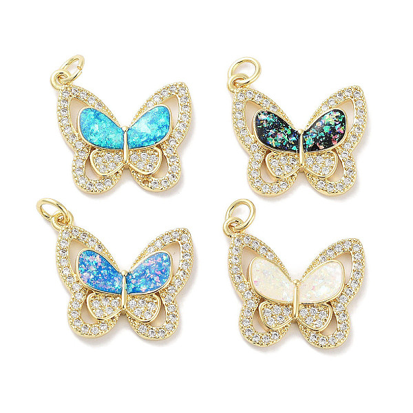 PandaHall Brass Micro Pave Clear Cubic Zirconia Pendants, with Synthetic Opal, Real 18K Gold Plated, Butterfly Charms, Mixed Color..., Multicolor
PandaHall Brass Micro Pave Clear Cubic Zirconia Pendants, with Synthetic Opal, Real 18K Gold Plated, Butterfly Charms, Mixed Color..., Multicolor