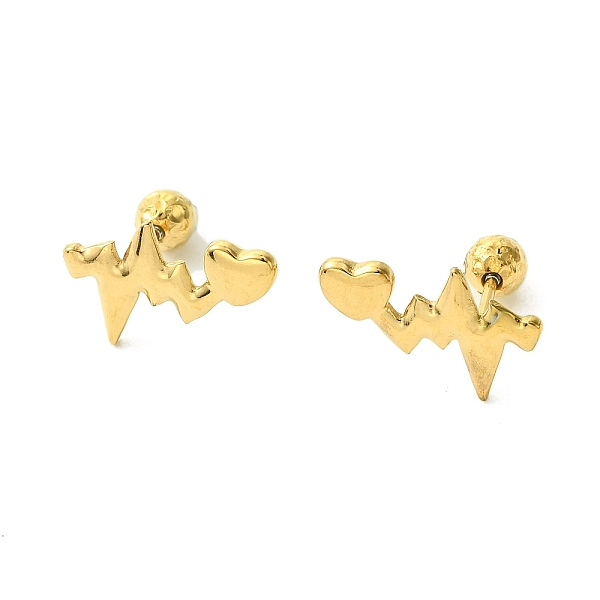 PandaHall Ion Plating(IP) 304 Stainless Steel Ear Studs, Heart, Golden, 12x18mm 304 Stainless Steel Heart
PandaHall Ion Plating(IP) 304 Stainless Steel Ear Studs, Heart, Golden, 12x18mm 304 Stainless Steel Heart