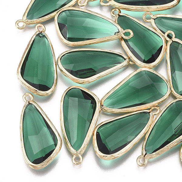 PandaHall Glass Pendants, with Brass Findings, Faceted, teardrop, Golden, Green, 28.5x14x6mm, Hole: 1.5mm Brass+Glass Teardrop Green
PandaHall Glass Pendants, with Brass Findings, Faceted, teardrop, Golden, Green, 28.5x14x6mm, Hole: 1.5mm Brass+Glass Teardrop Green
