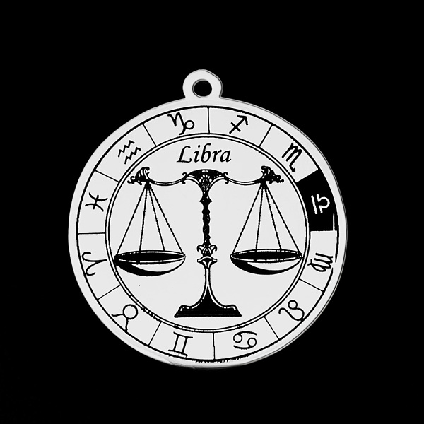 PandaHall 201 Stainless Steel Pendants, Laser Engraved Pattern, Flat Round with Constellation, Libra, 22.5x20x1mm, Hole: 1.6mm 201 Stainless...
PandaHall 201 Stainless Steel Pendants, Laser Engraved Pattern, Flat Round with Constellation, Libra, 22.5x20x1mm, Hole: 1.6mm 201 Stainless...
