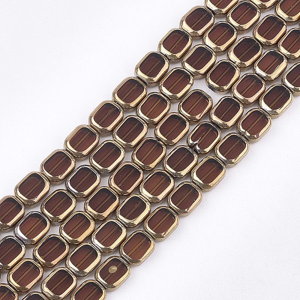 PandaHall Electroplate Glass Beads Strands, Edge Plated, Rectangle, Saddle Brown, 9.5~10x7.5~8x4mm, Hole: 1mm, about 30pcs/strand, 11.4 inch...
PandaHall Electroplate Glass Beads Strands, Edge Plated, Rectangle, Saddle Brown, 9.5~10x7.5~8x4mm, Hole: 1mm, about 30pcs/strand, 11.4 inch...