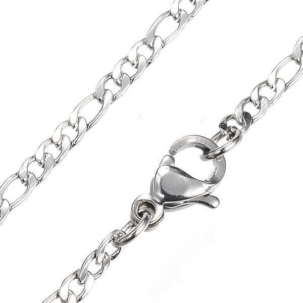 PandaHall 304 Stainless Steel Figaro Chain Necklaces, with Lobster Clasps, Stainless Steel Color, 17.7 inch(45cm), 2mm 304 Stainless Steel
PandaHall 304 Stainless Steel Figaro Chain Necklaces, with Lobster Clasps, Stainless Steel Color, 17.7 inch(45cm), 2mm 304 Stainless Steel