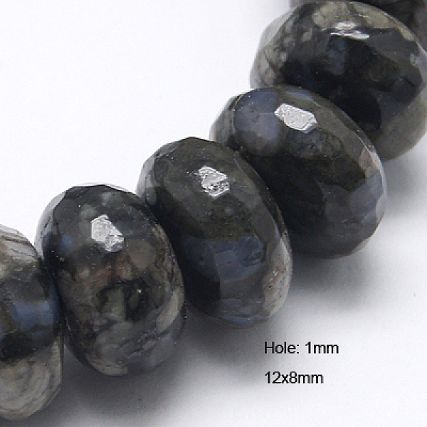 PandaHall Natural Grey Opal Beads Strands, Faceted, Rondelle, 12x8mm, Hole: 1mm, about 54pcs/strand, 15.5 inch Grey Opal Rondelle Blue
PandaHall Natural Grey Opal Beads Strands, Faceted, Rondelle, 12x8mm, Hole: 1mm, about 54pcs/strand, 15.5 inch Grey Opal Rondelle Blue