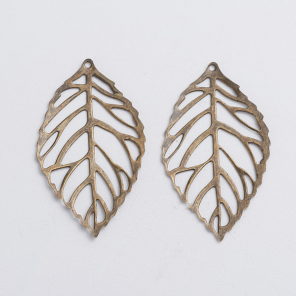 PandaHall Iron Pendants, Filigree Joiner Findings, Leaf, Antique Bronze, 23x13x0.3mm, Hole: 1mm Iron Leaf
PandaHall Iron Pendants, Filigree Joiner Findings, Leaf, Antique Bronze, 23x13x0.3mm, Hole: 1mm Iron Leaf