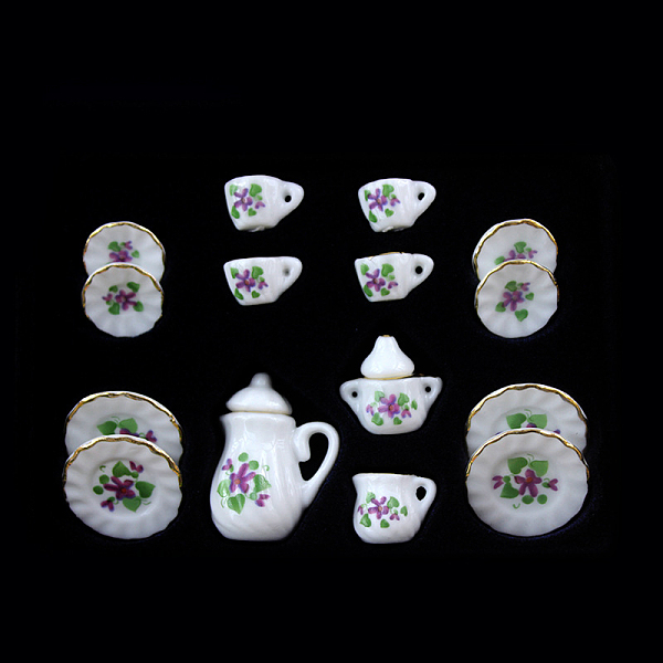 PandaHall Mini Porcelain Tea Set, including 2Pcs Teapots, 5Pcs Teacups, 8Pcs Dishes, for Dollhouse Accessories, Pretending Prop Decorations...
PandaHall Mini Porcelain Tea Set, including 2Pcs Teapots, 5Pcs Teacups, 8Pcs Dishes, for Dollhouse Accessories, Pretending Prop Decorations...