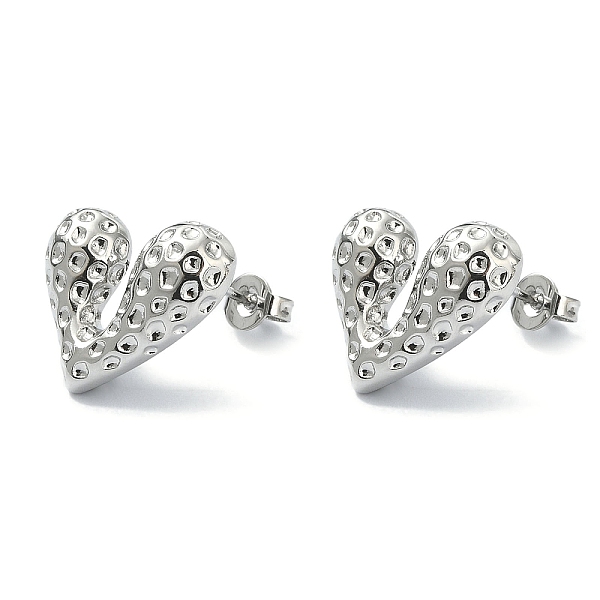 PandaHall Rack Plating Brass Heart Stud Earrings for Valentine's Day, Lead Free & Cadmium Free, Platinum, 14.5x16.5mm Brass Heart
PandaHall Rack Plating Brass Heart Stud Earrings for Valentine's Day, Lead Free & Cadmium Free, Platinum, 14.5x16.5mm Brass Heart