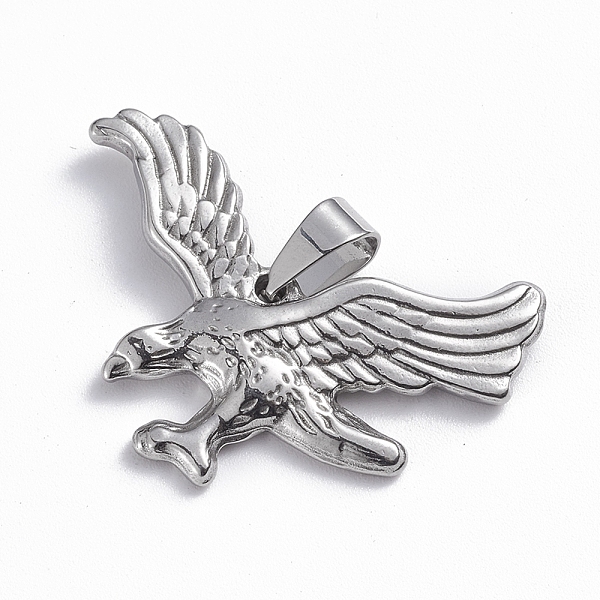 PandaHall 201 Stainless Steel Pendants, Eagle, Stainless Steel Color, 23x35.5x3.5mm, Hole: 4.5x6.5mm 201 Stainless Steel Bird
PandaHall 201 Stainless Steel Pendants, Eagle, Stainless Steel Color, 23x35.5x3.5mm, Hole: 4.5x6.5mm 201 Stainless Steel Bird