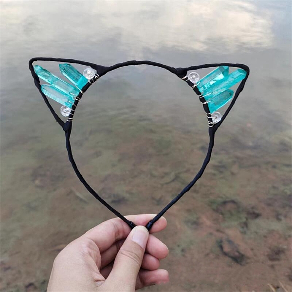 PandaHall Natural Quartz Hair Bands, Cat Ear Hair Bands, for Women Girls, 160x156x50mm Quartz
PandaHall Natural Quartz Hair Bands, Cat Ear Hair Bands, for Women Girls, 160x156x50mm Quartz